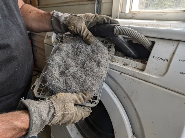 Cleaning Dryer Lint Trap in El Segundo