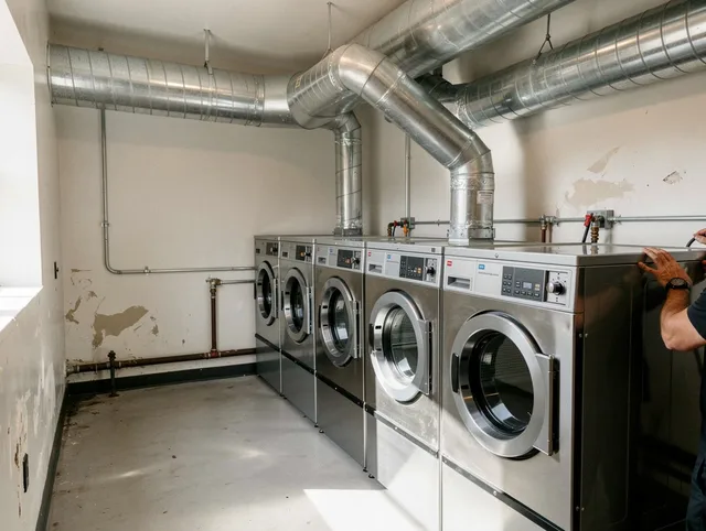 El Segundo Dryer Vent Cleaning team performing large-scale commercial dryer vent cleaning in El Segundo