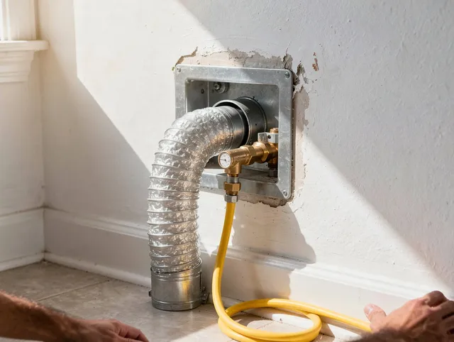 El Segundo Dryer Vent Cleaning certified technician performing specialized gas dryer vent cleaning in El Segundo